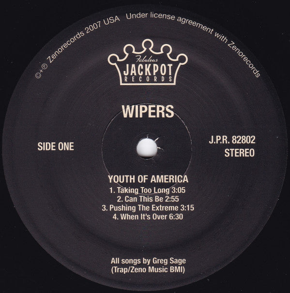 Wipers : Youth Of America (LP, Album, Ltd, RE, RM)