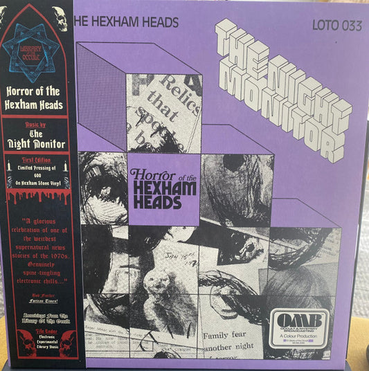 The Night Monitor : Horror Of The Hexham Heads (LP, Album, Ltd, Gre)