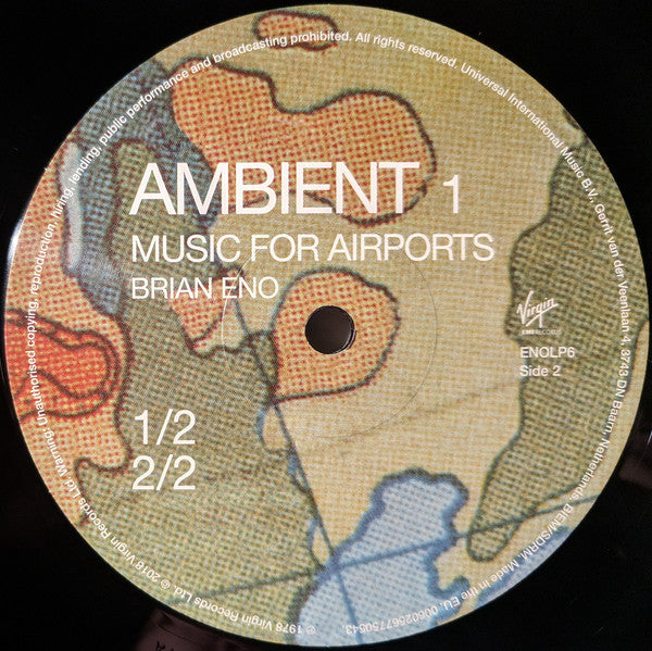 Brian Eno : Ambient 1 (Music For Airports) (LP, Album, RE, RM, 180)