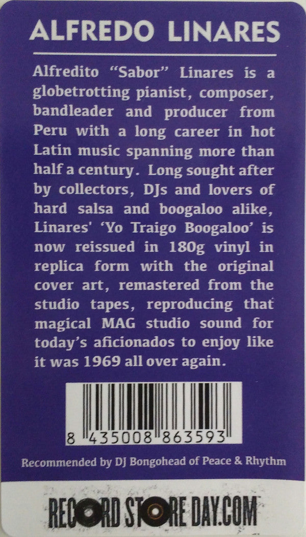 Alfredo Linares Y Su Sonora : Yo Traigo Boogaloo (LP, Album, RSD, Ltd, RE, RM)