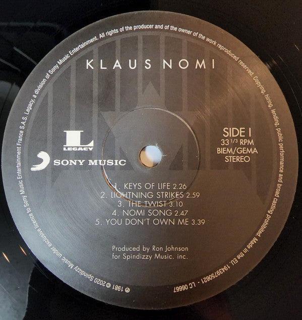 Klaus Nomi : Klaus Nomi (LP, Album, RE)