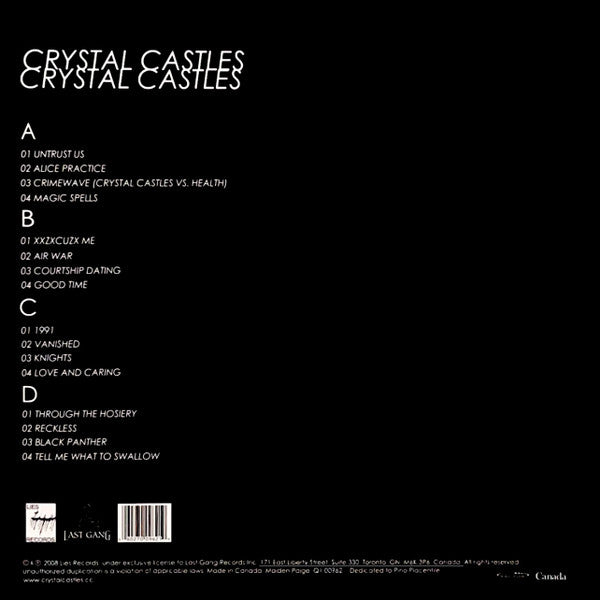 Crystal Castles : Crystal Castles (2xLP, Album, RE, RP)