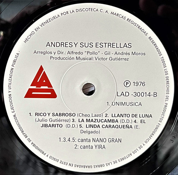 Andres Y Sus Estrellas : Andres Y Sus Estrellas (LP, RE)